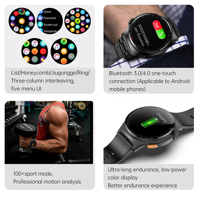 NFC GPS Tracking ECG PPG Men Smart Watch Voice GPS Fitness Track Watches Men Women Bluetooth Call Smartwatch For huawei 2024 NEW