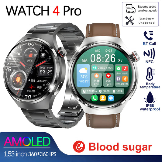 2024 New for Huawei Watch GT4 Pro Men Smart Watch AMOLED Screen Customized Dial Sports Fitness Tracker Bluetooth Call Smartwatch