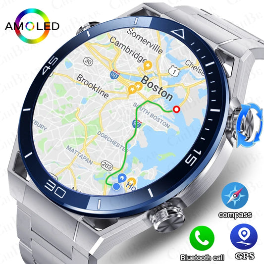 NFC ECG PPG Bluetooth Call Smartwatch GPS Tracker Motion Bracelet Fitness For Huawei Watches Ultimate Smart Watch Men 2024 New