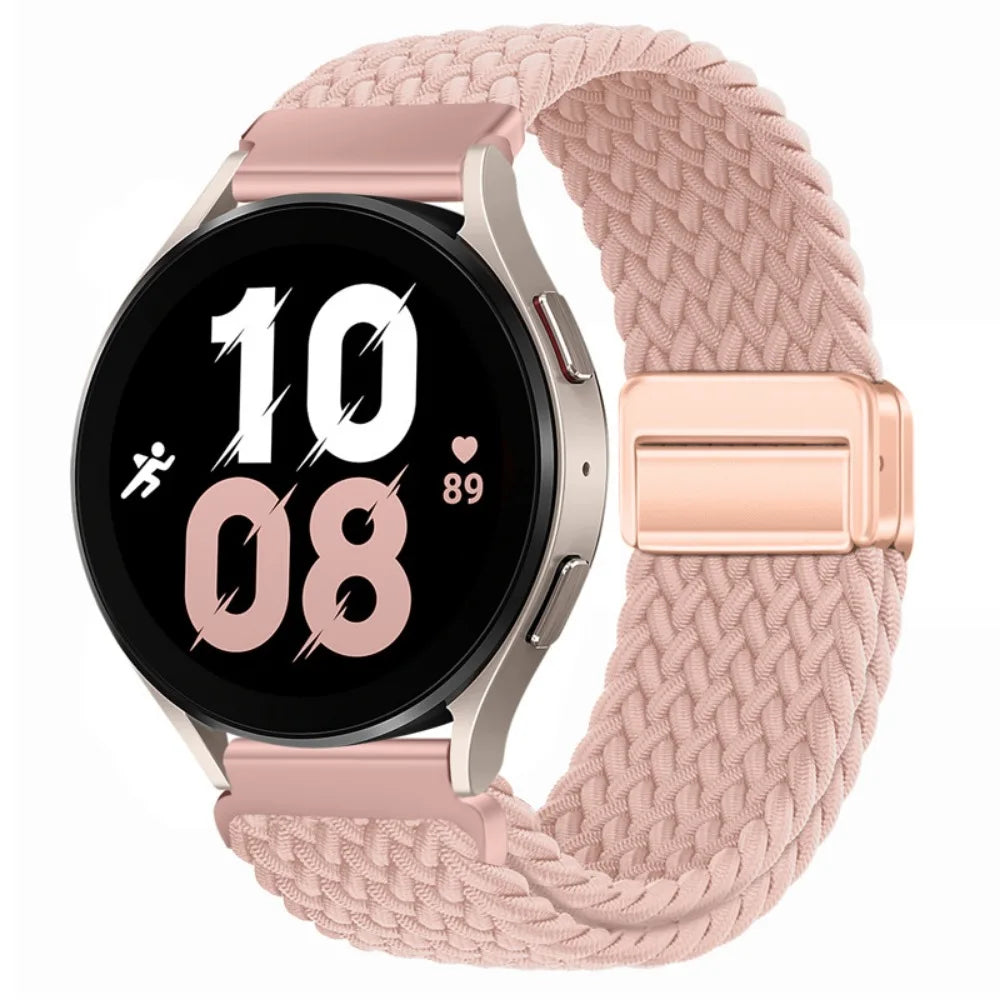 20mm 22mm Magnetic Bracelet for Samsung Galaxy Watch 6/Classic/5/4/3Braided Loop Nylon Strap for Huawei Watch 4/3/GT 2 3Pro Band