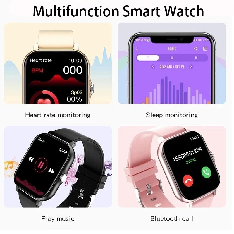 2023 Smart Watch Women Bluetooth Call Watch Fitness Tracker Waterproof Sport Smart Clock Fashion Ladies Men Smartwatch Woman