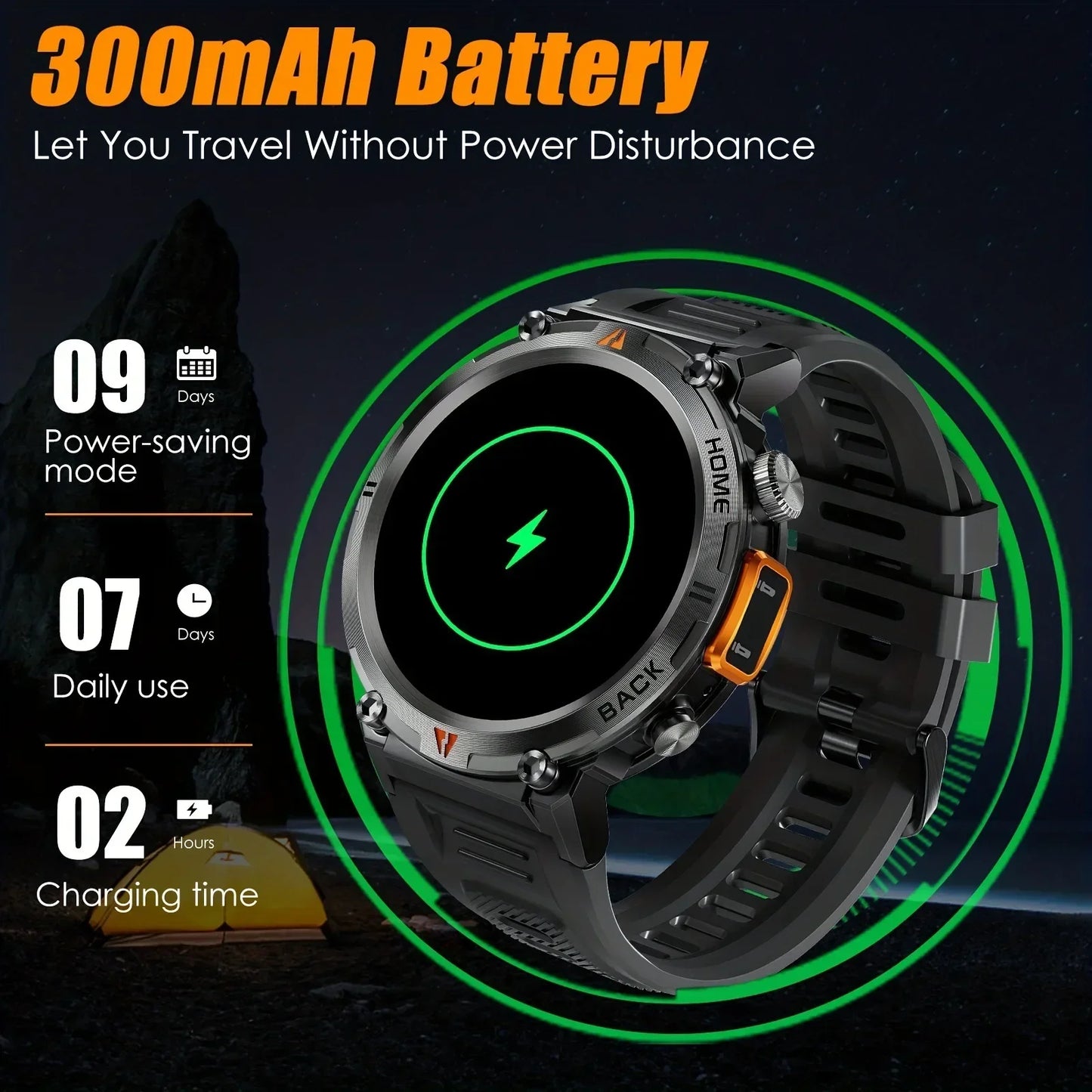 2024 Smart Watch Round AMOLED Smarthwhatch 3ATM Waterproof Original Design For Men Bluetooth With Flashlight 100+ Sports Modes