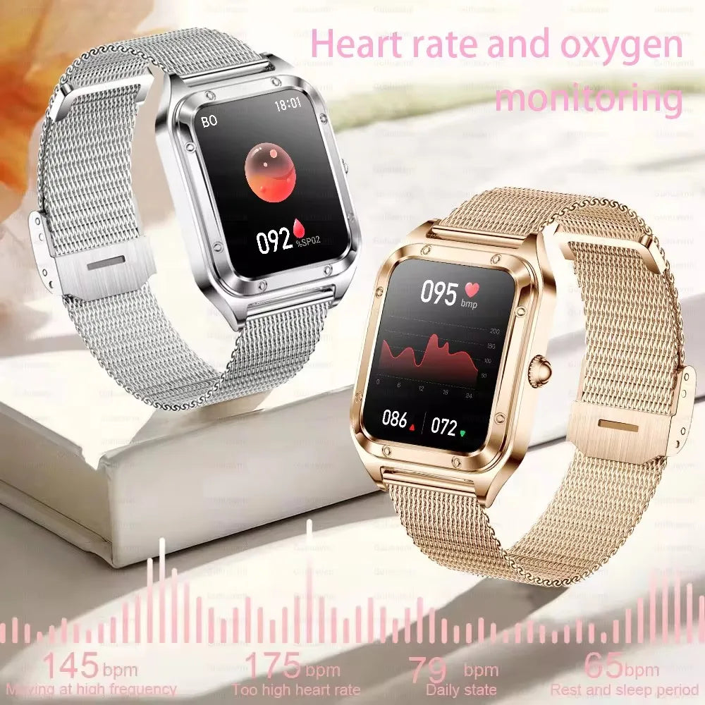 2024 True AMOLED Smart Watch Ladies Screen 1.57-inch HD Health Tracker Voice Bluetooth Call Smartwatches Women For Huawei Xiaomi