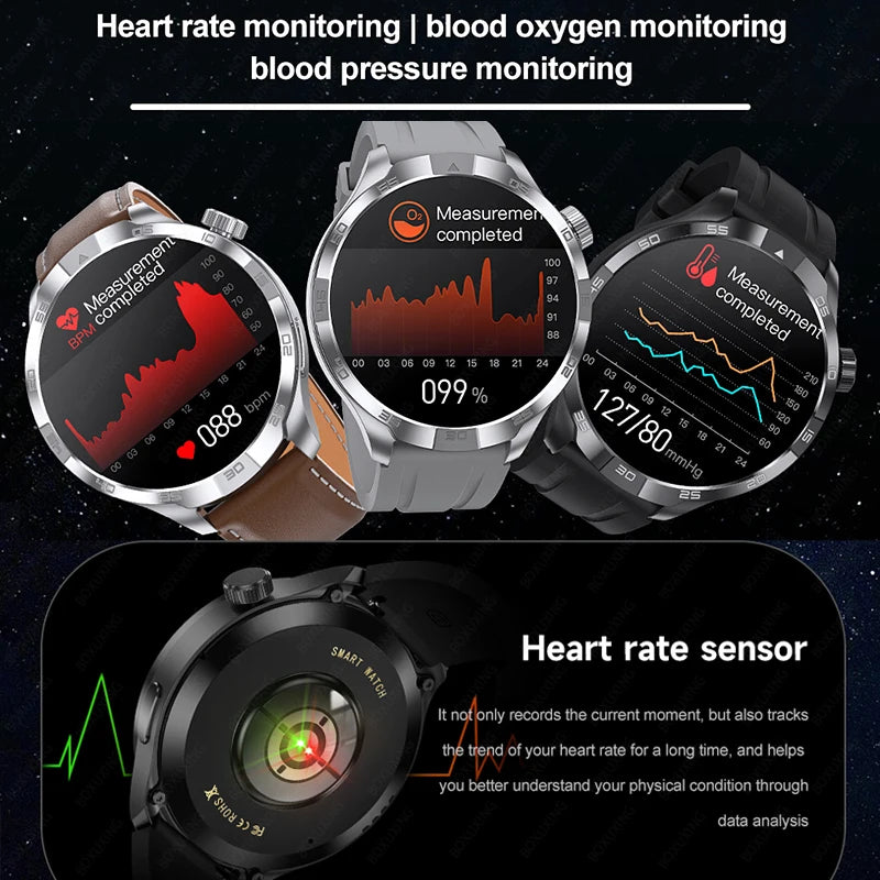 For HUAWEI Watch 4 PLUS GPS Sports Smart Watch Men 1.85"HD Screen NFC Compass Heart rate Waterproof BT Call SmartWatch 2024 New