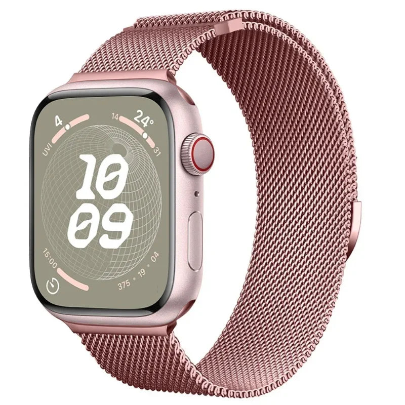 Metal Strap For Apple Watch Ultra 2 49mm 9 8 7 45mm 41mm Milanese Loop Breathable Wristband iWatch 6 5 4 SE 44mm 40mm 42mm Band