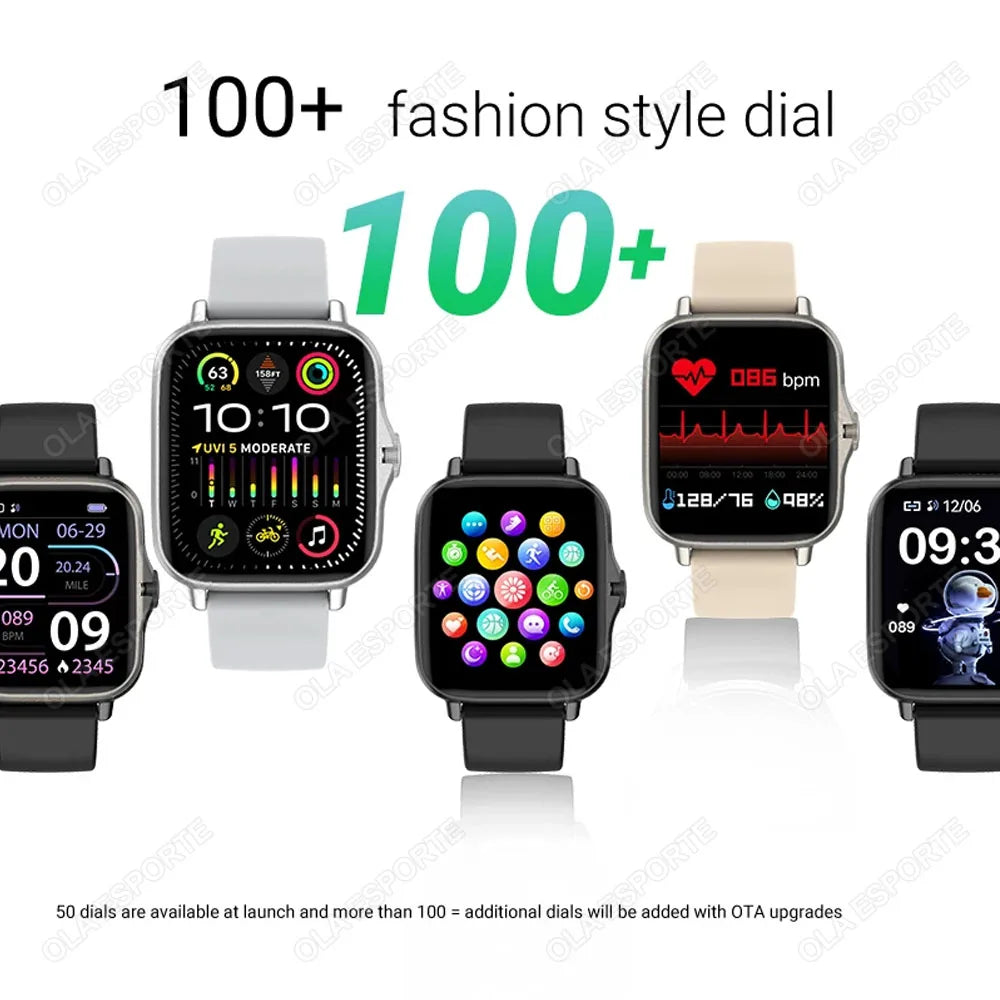 2024 Smart Watch For Men Women Gift Full Touch Screen Sports Fitness Watches Bluetooth Calls Digital Smartwatch Wristwatch Men's