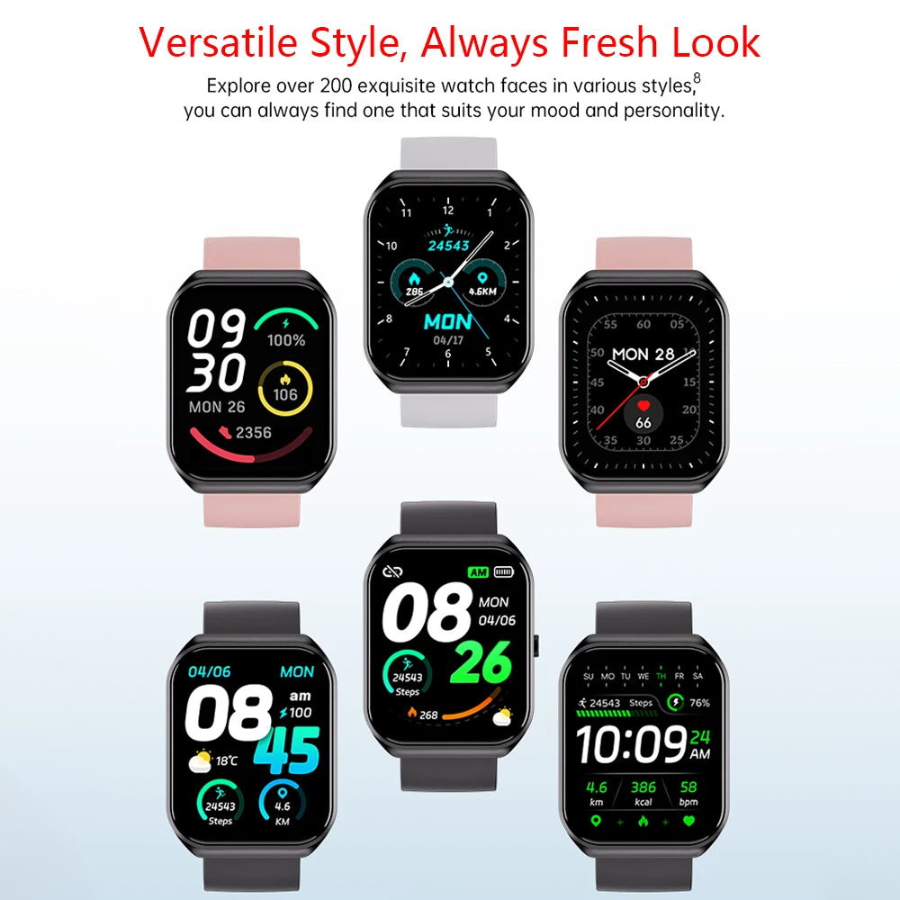 2024 new smartwatch for women, full touch screen sports fitness watch, IP67 waterproof Bluetooth, Android IOS smartwatch for men