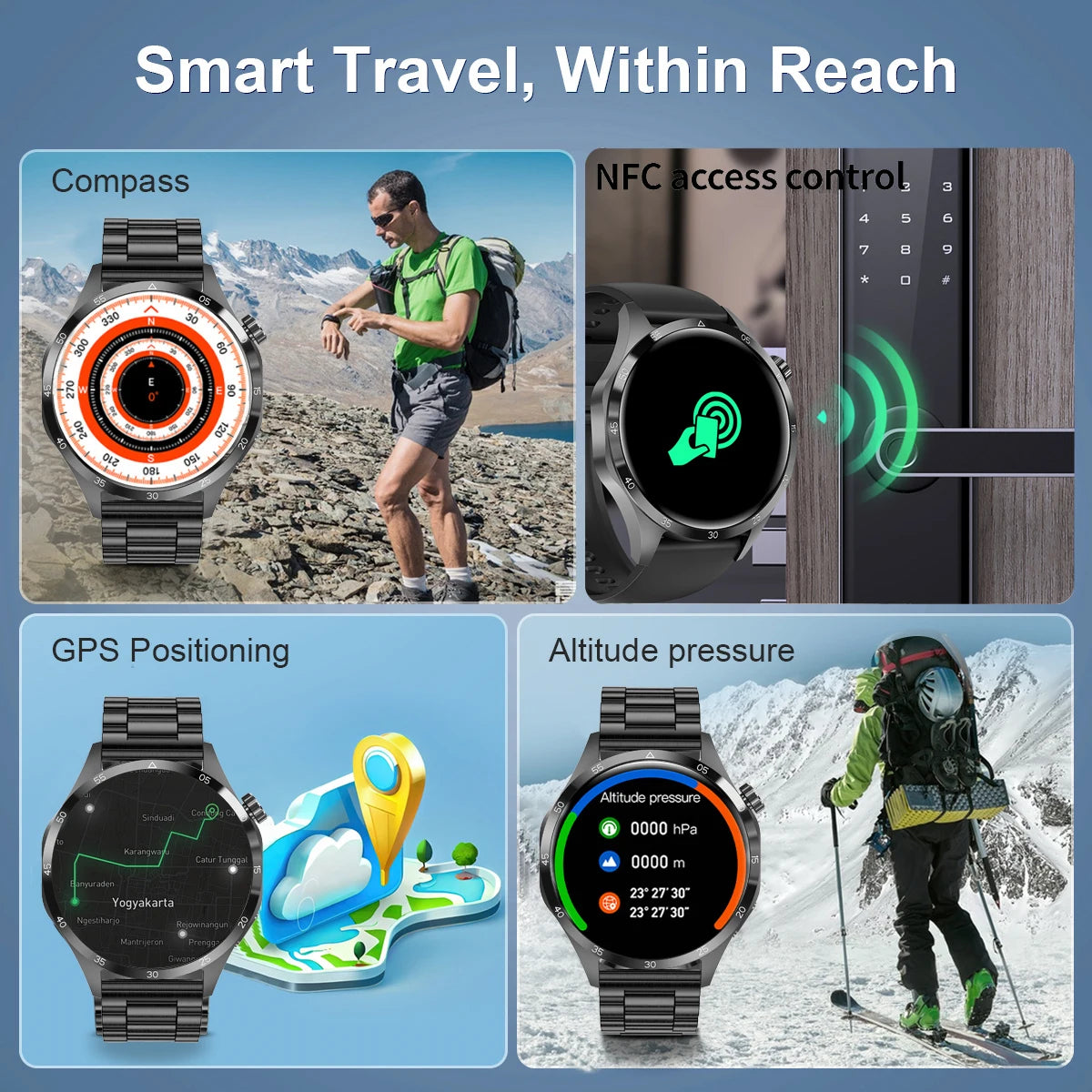 For Huawei Watch GT4 Pro+ Smart Watch Men 460*460 3D Screen NFC IP68 Waterproof Sport Watches GPS Trajectory Smartwatch 2024 New