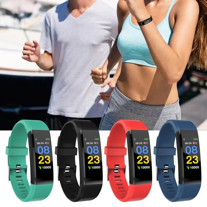 115HR smart bracelet color screen 115plus heart rate and blood pressure monitoring waterproof sports pedometer Original Fitness