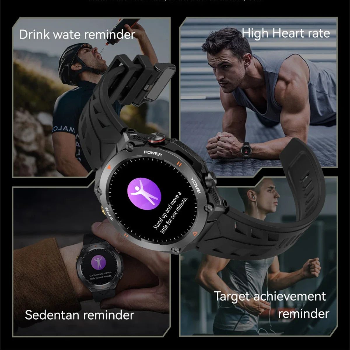 For XIAOMI HD Bluetooth Call Watch 2024 GPS Smart Watch MAN AMOLED 650mAh HD Display Clock 100+ Sport 1ATM Waterproof Smartwatch