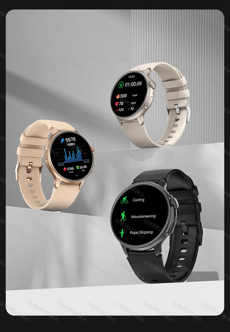 Amoled Watch 2024 New Ladies Man Connected Bluetooth Fitness Digital Electronic Original Sports Smartwatch for Women Waterproof