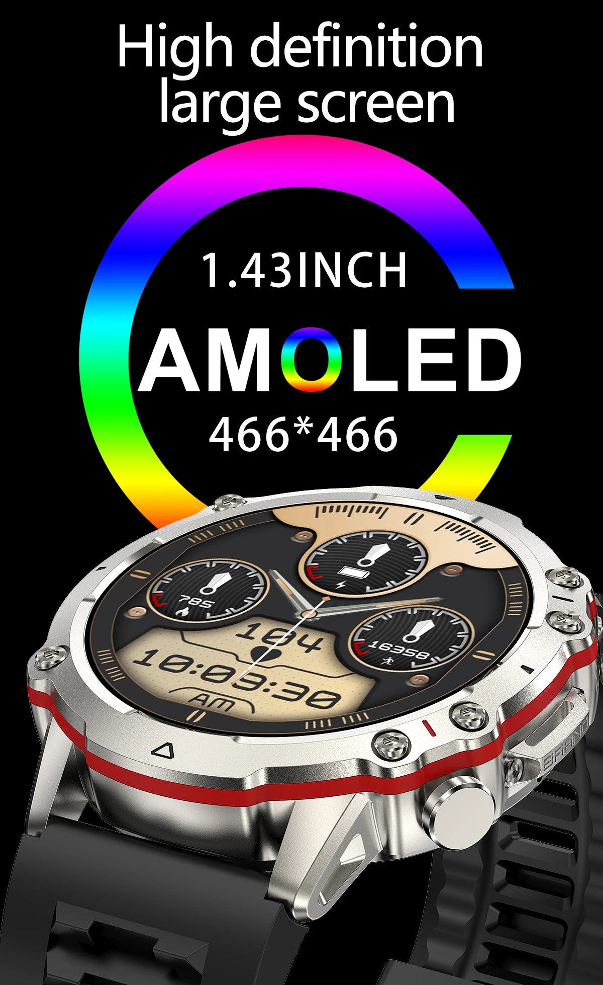 Titanium case Smartwatch Men 2024 NEW AMOLED Bluetooth Call Smart Watch for Android IOS 100+ Sports Modes Fitness Tracker