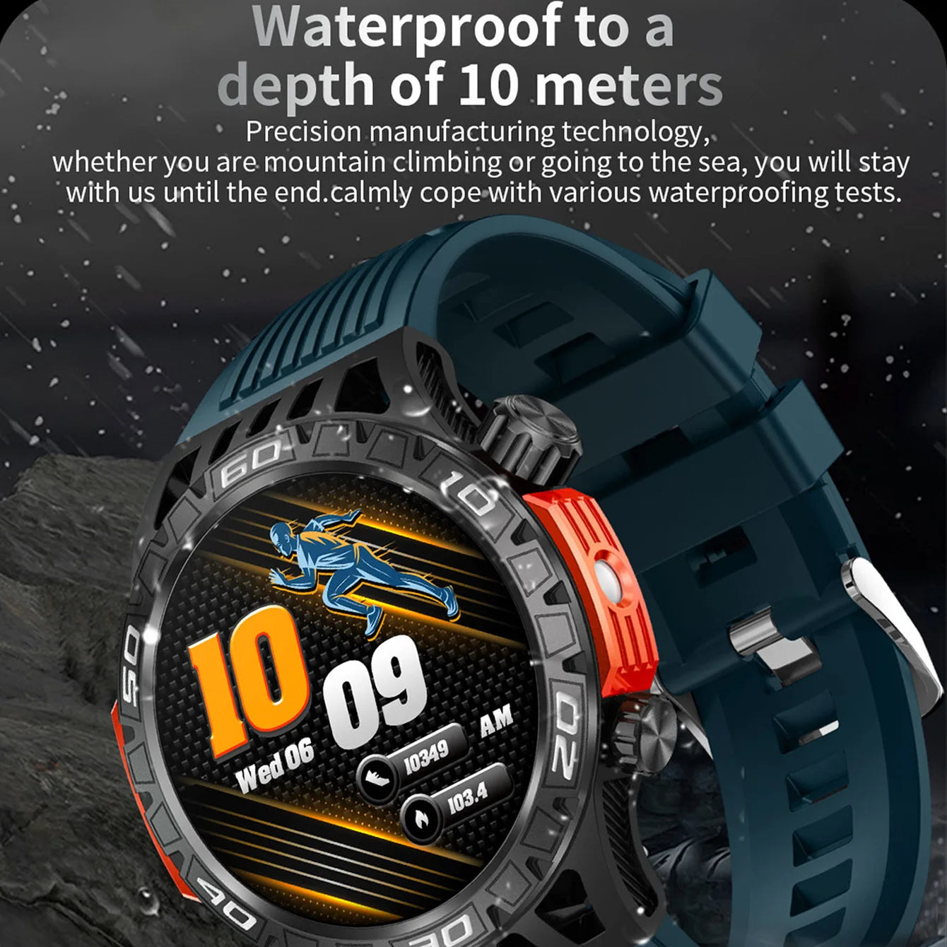 Electronic Watches Smartwatch 2024 Men's Wristwatch Portable Flashlight 10 Meters Waterproof Compatible Android IPhone IOS