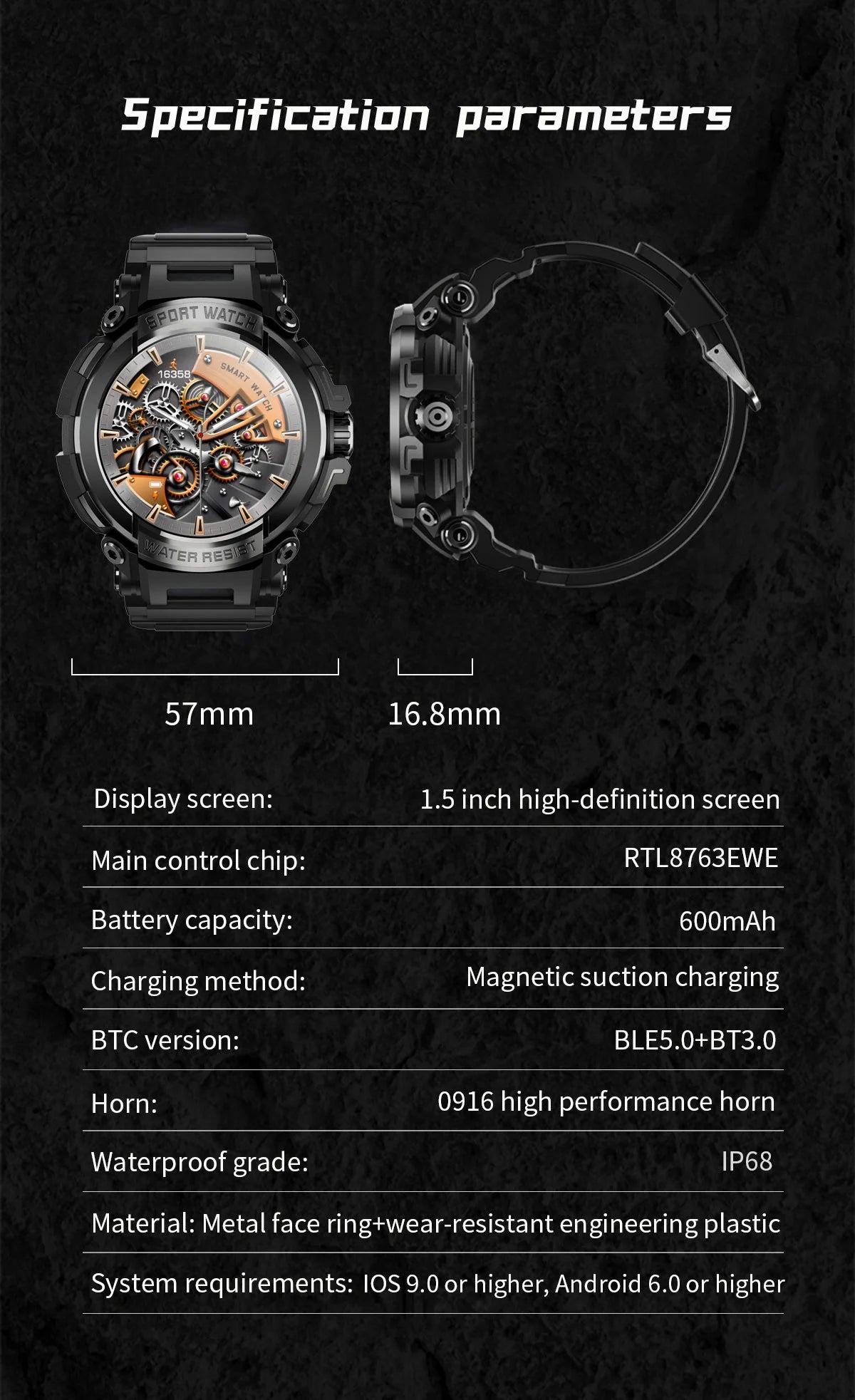 2024 New Smart Watch Men Bluetooth Call Wrist Watches Amoled Sport Fitness Clock 600mAh Health Smartwatch for Android IOS Xiaomi