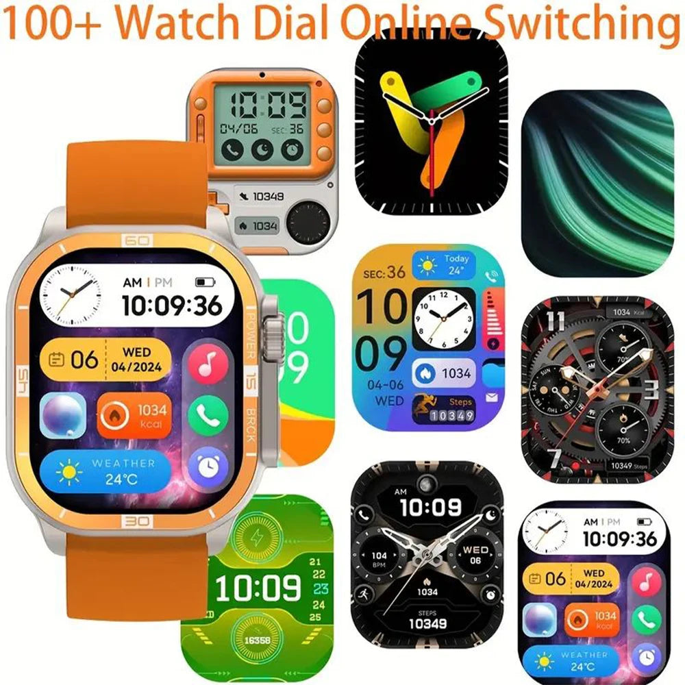 2024 Men Smart Watch NFC AMOLED 2.06 inches 410 * 502 Full Screen Touch Bluetooth Call Heart Rate Detection Women Smartwatches ﻿