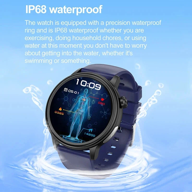 2024 NEW Fitness Tracker Smart Watch With ECG+PPG Men Non-invasive Blood Sugar Lipid Monitoring Bluetooth Call Health Smartwatch