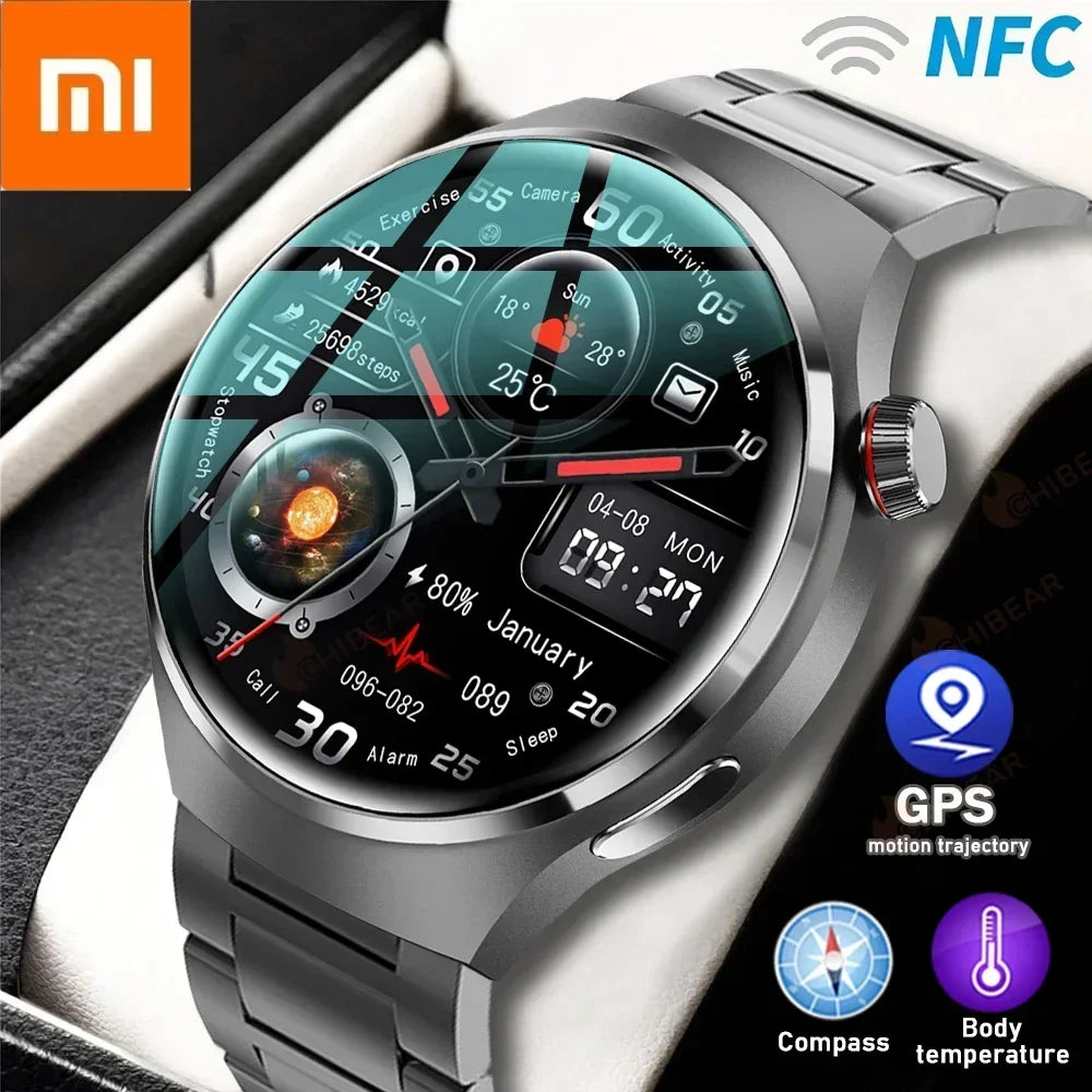 Xiaomi Smart Watch Men Watch 4 Pro AMOLED HD Screen Bluetooth Call GPS NFC SmartWatch 2024 New