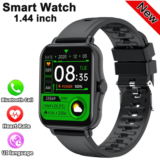 2024 New Smart Watch Android Phone 1.44'' Inch Color Screen Bluetooth Call Blood Oxygen/Pressure Monitoring SmartWatch Women Men