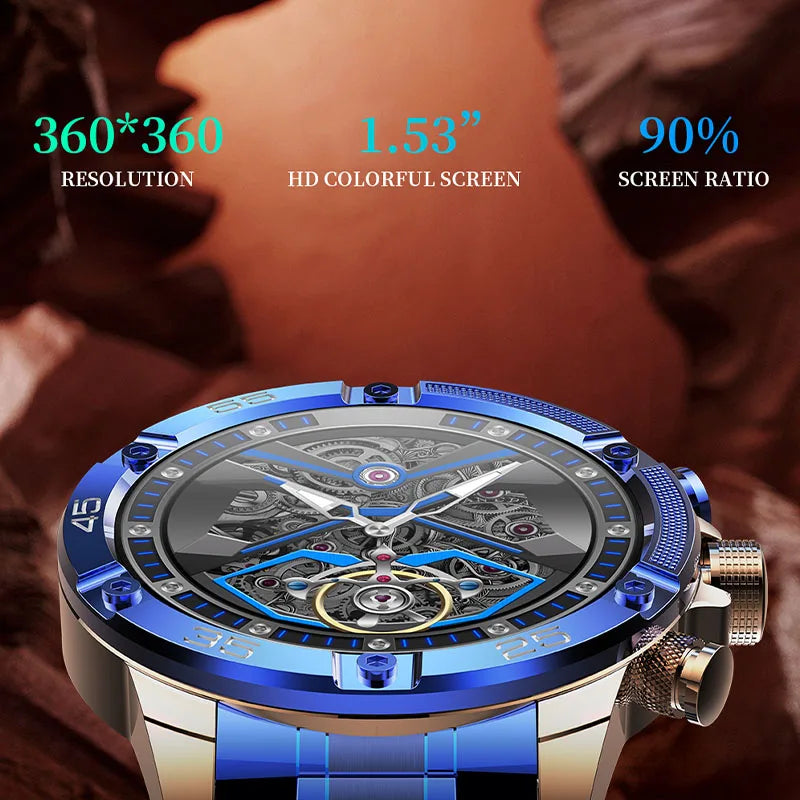 2024 New Sport Mode Smart Watch Men For Android ios Blood Pressure Oxygen Fitness Watch IP67 Waterproof Military SmartWatches