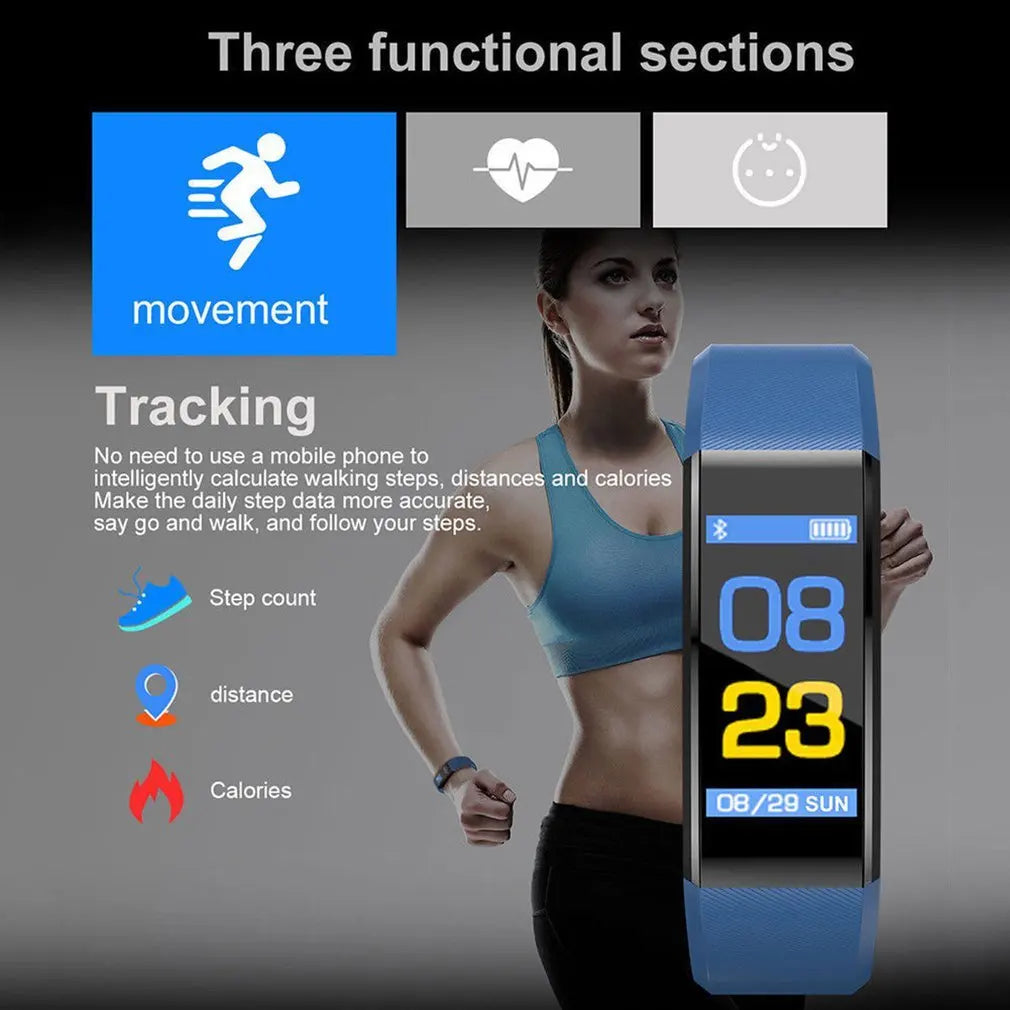 Health Bracelet Heart Rate Blood Pressure Smartwatch Fitness Tracker Smartband Wristband honor mi Band 3 fit bit Smart Watch Men