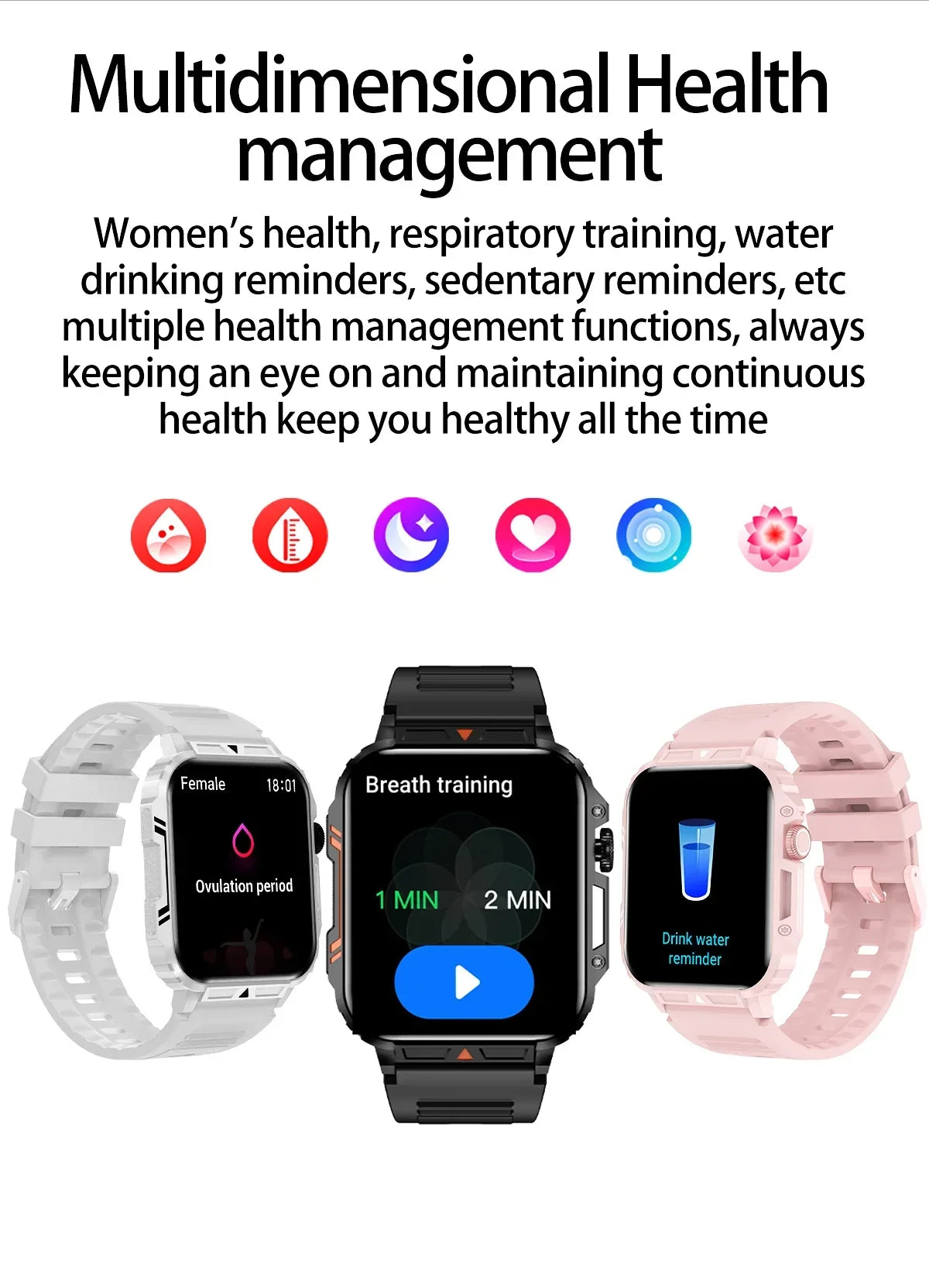 2024 New 1.95" Smartwatch Voice Bluetooth Call Heart Rate Blood Oxygen Health Tracker Sport Smart Watch Women Men For Xiaomi IOS