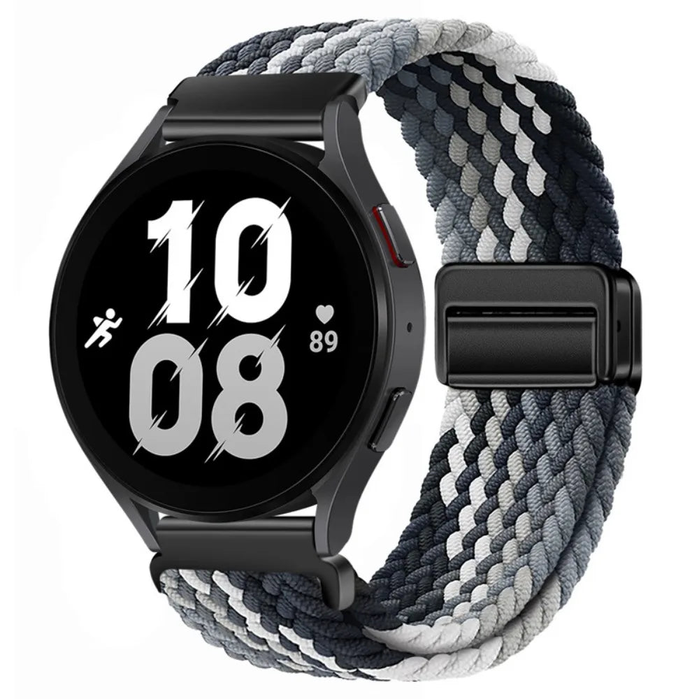 20mm 22mm Magnetic Bracelet for Samsung Galaxy Watch 6/Classic/5/4/3Braided Loop Nylon Strap for Huawei Watch 4/3/GT 2 3Pro Band