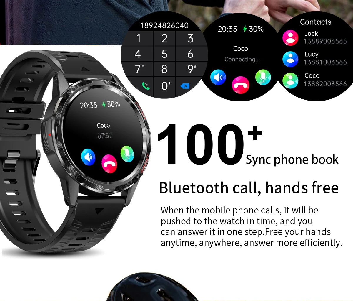 2024 1.32 Inch Blue Tooth Call Smart Watch Music Playing Waterproof Watches Health Monitoring Sport Track Men Women Smartwatch