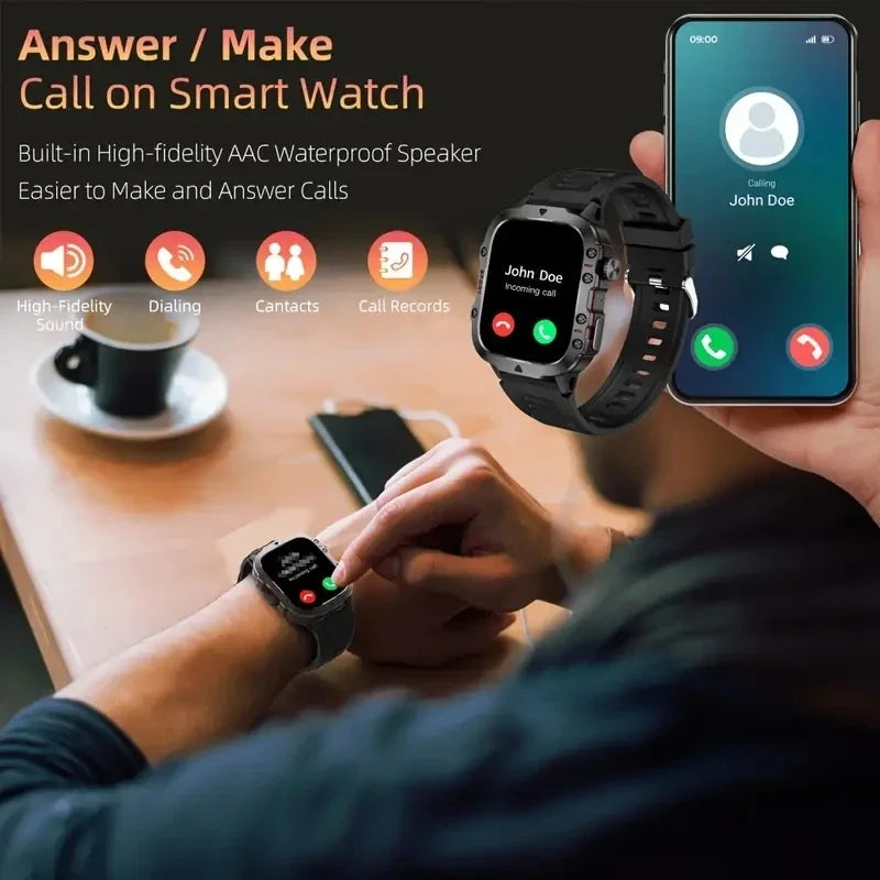 2024 For Xiaomi IOS SmartWatch Men Women outdoor Bluetooth Call GPS Tracker Sport Heart Rate IP68 Waterproof Fashion SmartWatch