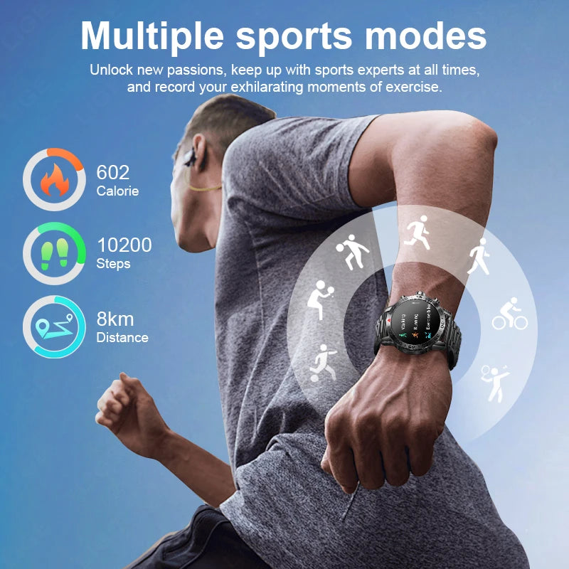 LIGE New Original Smart Watches Men Bluetooth Call Sports Fitness Woman Watch Blood Oxygen Waterproof Smartwatch For Men 2024