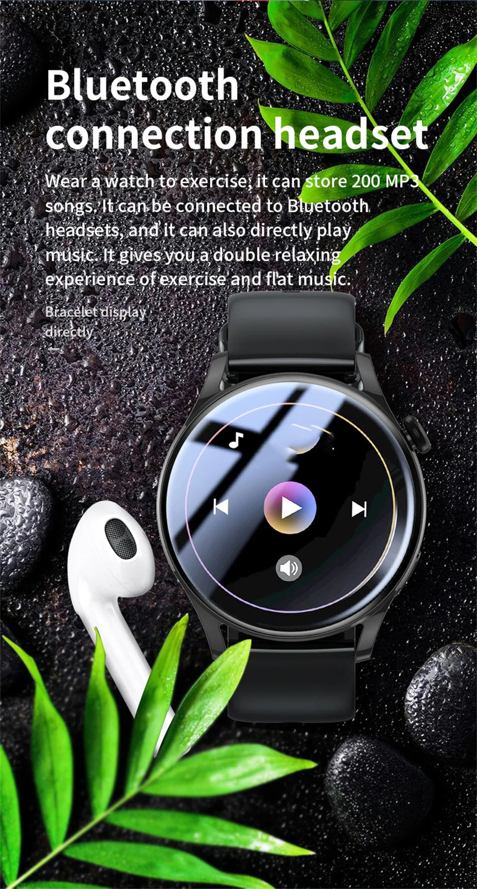 2024 New Bluetooth Call Smart Watch Men Full Touch Sport Fitness Watches Men Waterproof Heart Rate Smartwatch Man Android IOS