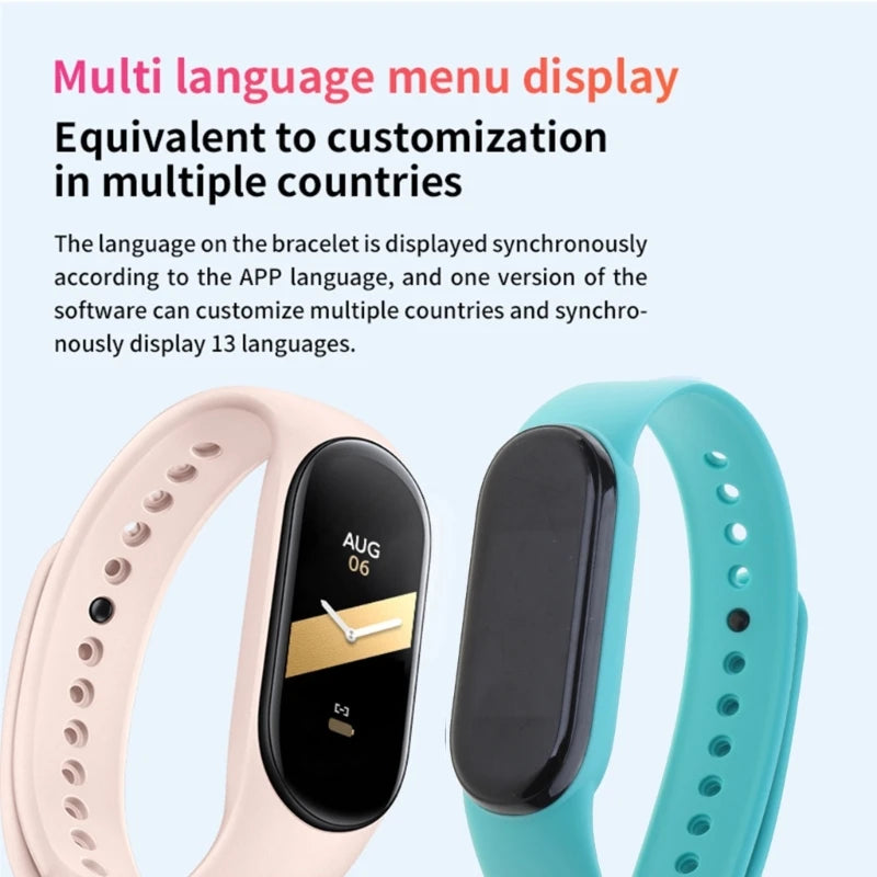 Smartband  Watch Heart Rate Blood Pressure   Smartwatch IP67 Fitness Sport Bracelet for mi Band