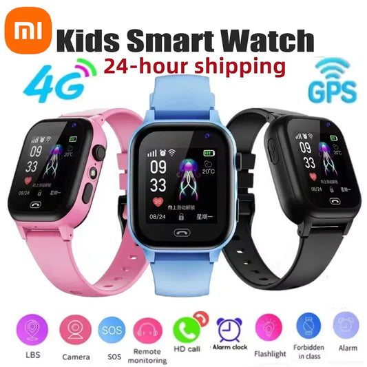 Xiaomi 4G Kids Smartwatch SOS Wifi GPS Location Video Call Analogue Card Smartwatch Camera Waterproof  School Electronic Watch