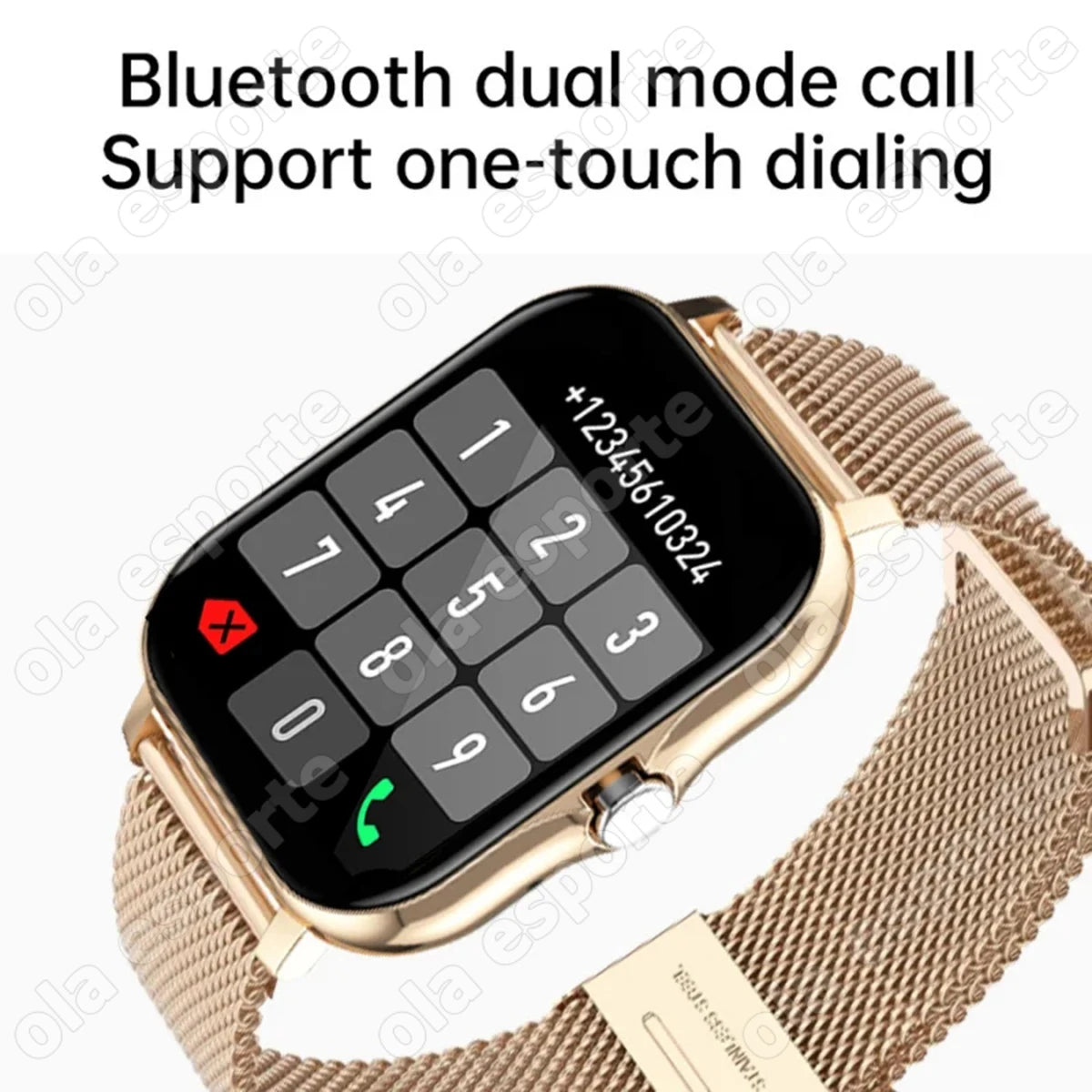 2024 New Smart Watch Android Phone 1.44'' Inch Color Screen Bluetooth Call Blood Oxygen/Pressure Monitoring SmartWatch Women Men