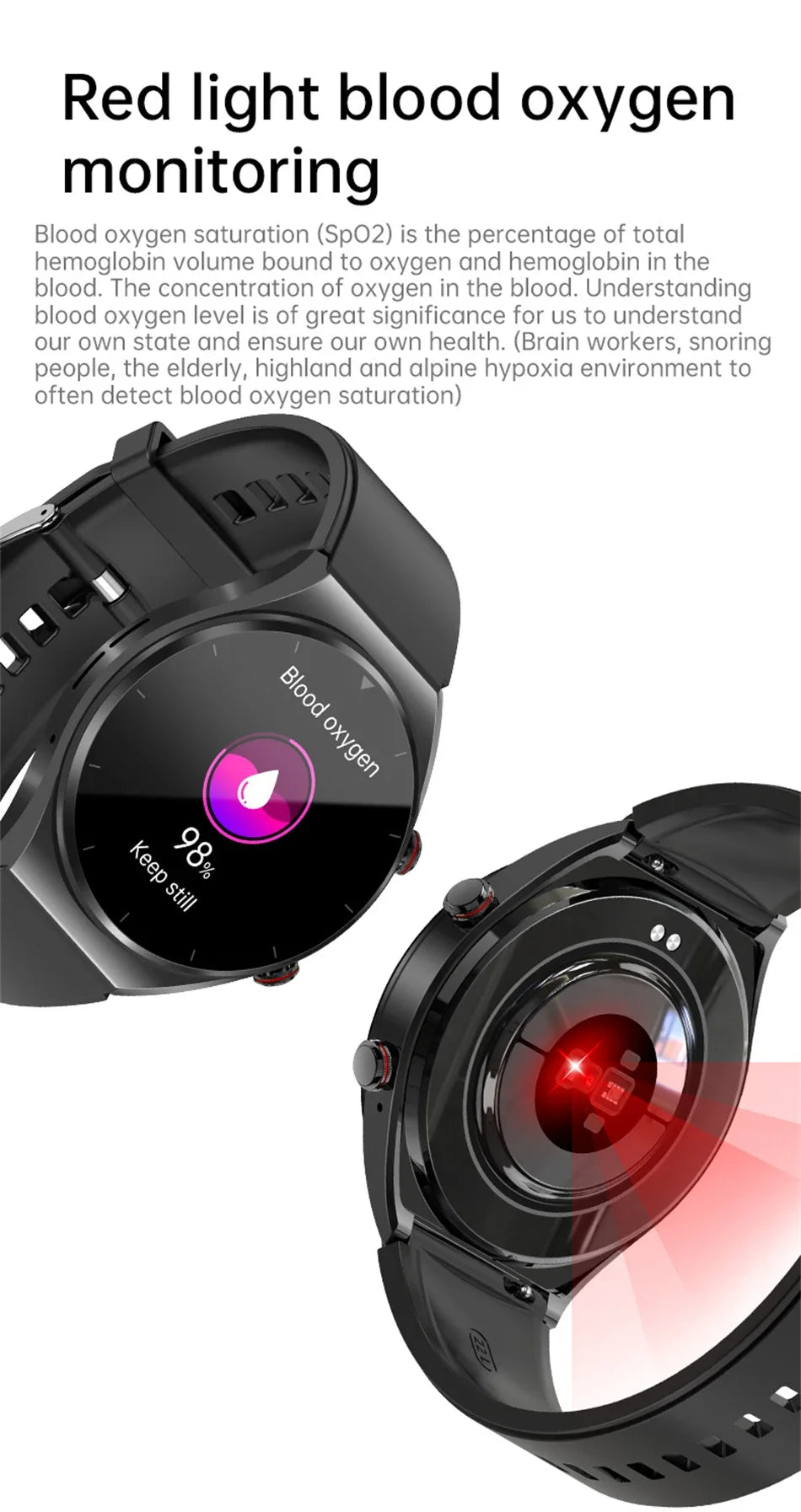 Bluetooth Call Voice Smart Watch 2024 Women Men Blood Sugar Body Temperature Heart Rate Smartwatch Blood Pressure for Xiaomi