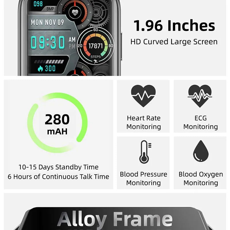 2024 New Smartwatch Men ECG+PPG NFC Bluetooth Call GPS Track IP68 Waterproof Women's Smartwatch For Huawei Xiaomi Android IOS