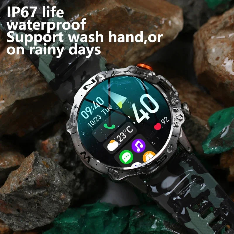 2024 Men Smart Watch AMOLED 466*466 1.43 inches 380mAh Bluetooth Call Fitness Tracker Custom Dial Heart Rate Sport Smartwatch