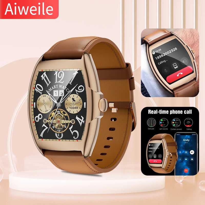 Aiweile AW73 Smart Watch Man Smartwatch 2024 High-end Luxury Bluetooth Call HD Screen Touchscreen Waerproof For Huawei Xiaomi