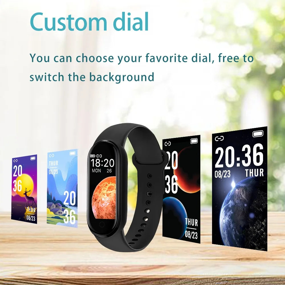 M7 Smart Watch Smartband Heart Rate Smartwatch Fitness Tracker Blood Pressure Sport Bracelet for Mi Band 7 Men Women