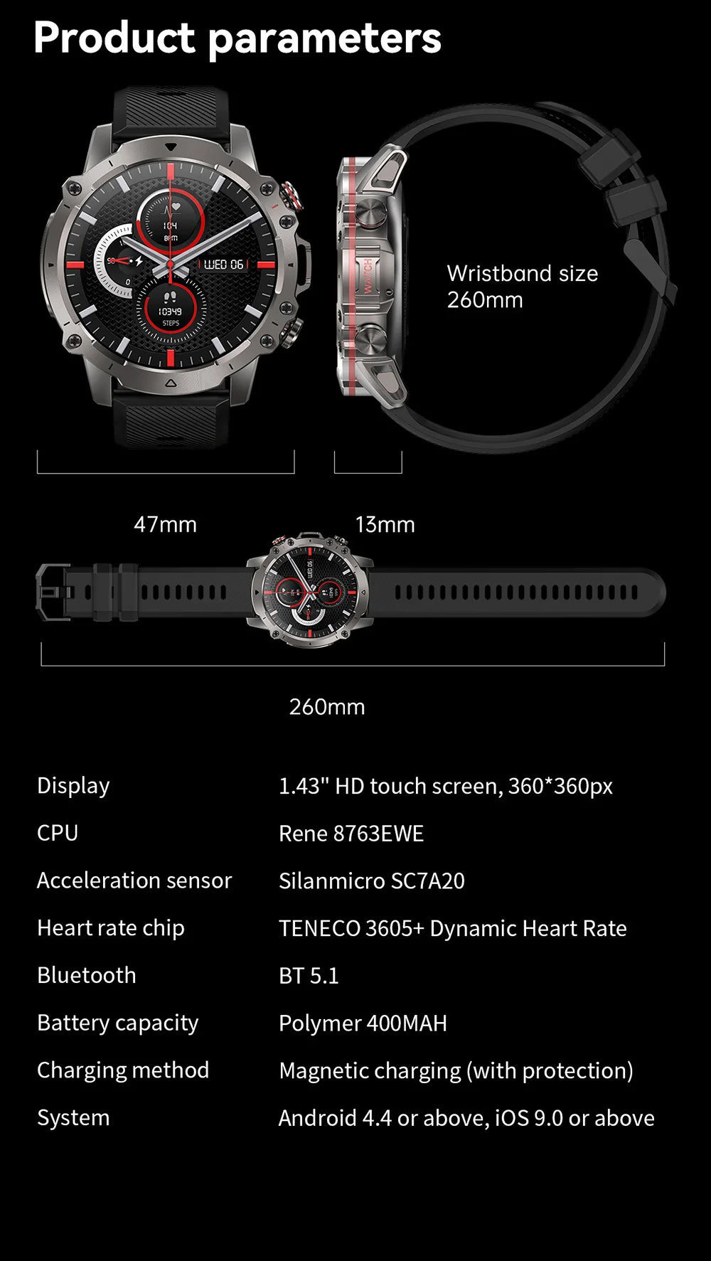 2024 New Military Multi Sports Smart Watches Men Heart Rate Monitor Bluetooth Call Waterproof Smartwatch for Xiaomi Android IOS