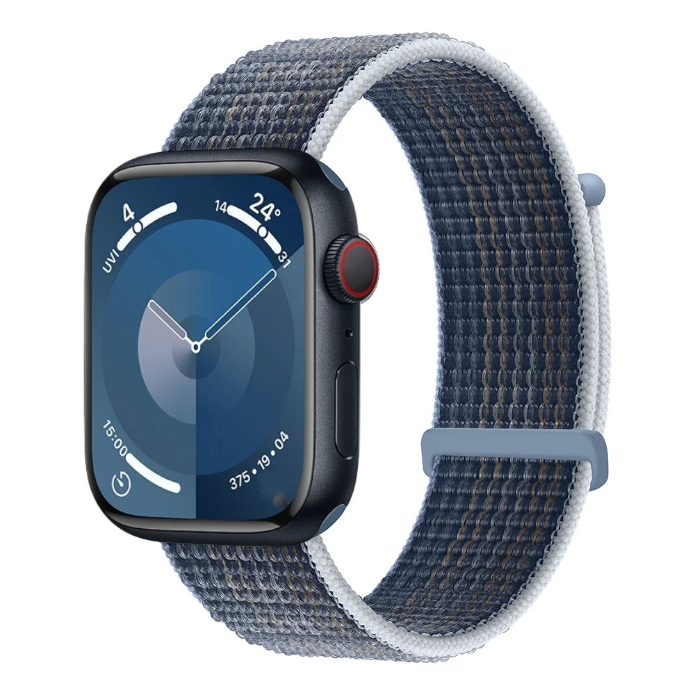 Nylon Strap for Apple Watch 9 8 7 6 5 4 3SE 45mm 41mm 44mm 42mm 40mm Comfortable Replacement Bracelet Band for Iwatch Ultra 49mm