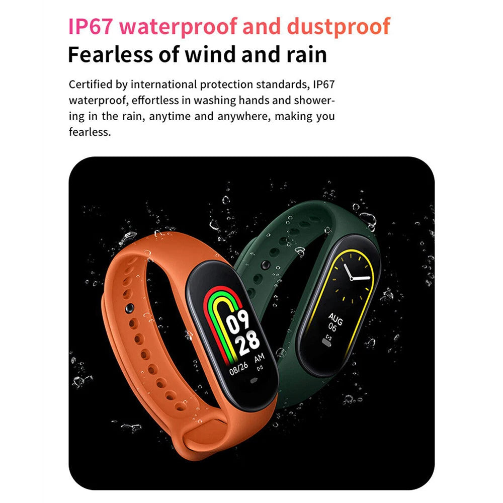 2023 M8 Smart Watch Color Screen Step Counting Multi Sport Mode Message Reminder Photography Music Remote Control Smart Band