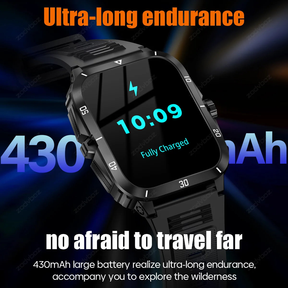 2024 New Outdoor Smart Watch Men 1.96 Inches Screen Bluetooth Call Sport Watches Women 3ATM Waterproof Smartwatch For Swimming