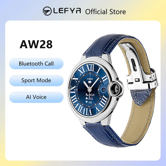 Smart Watch Women Men 2024 LEFYR AW28 Smartwatch Fitness Wristband Bluetooth Call AI Voice Connected Military Copy Brand Girls