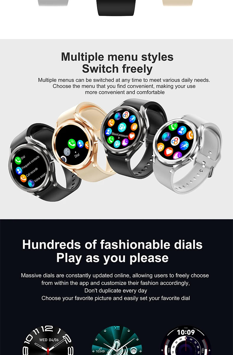 2024 New For Samsung Galaxy Watch 6 Classic Smart Watch Women Men Sports Fitness Health Waterproof Bluetooth Call Smartwatch