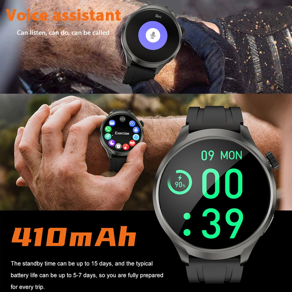 2024 New For HUAWEI Outdoor Sports Smart Watch Men 1.85 HD Screen GPS Sports Compass Waterproof Bluetooth Call Smartwatch