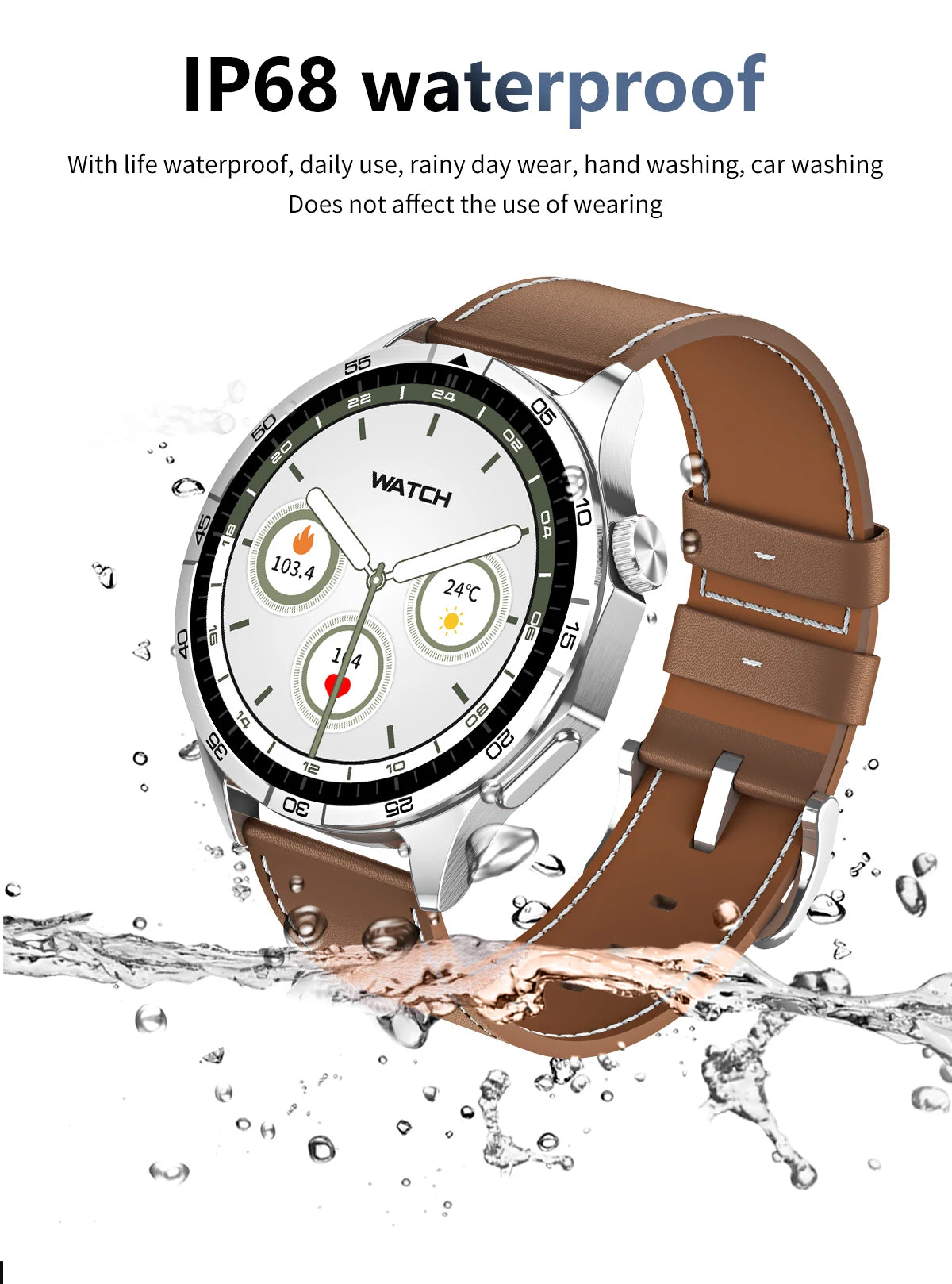 For Huawei AMOLED Smart Watch Men GT4 Sport Smart watches For Men Woman Bluetooth Call Heart Rate IP68 Waterproof 2024 NEW