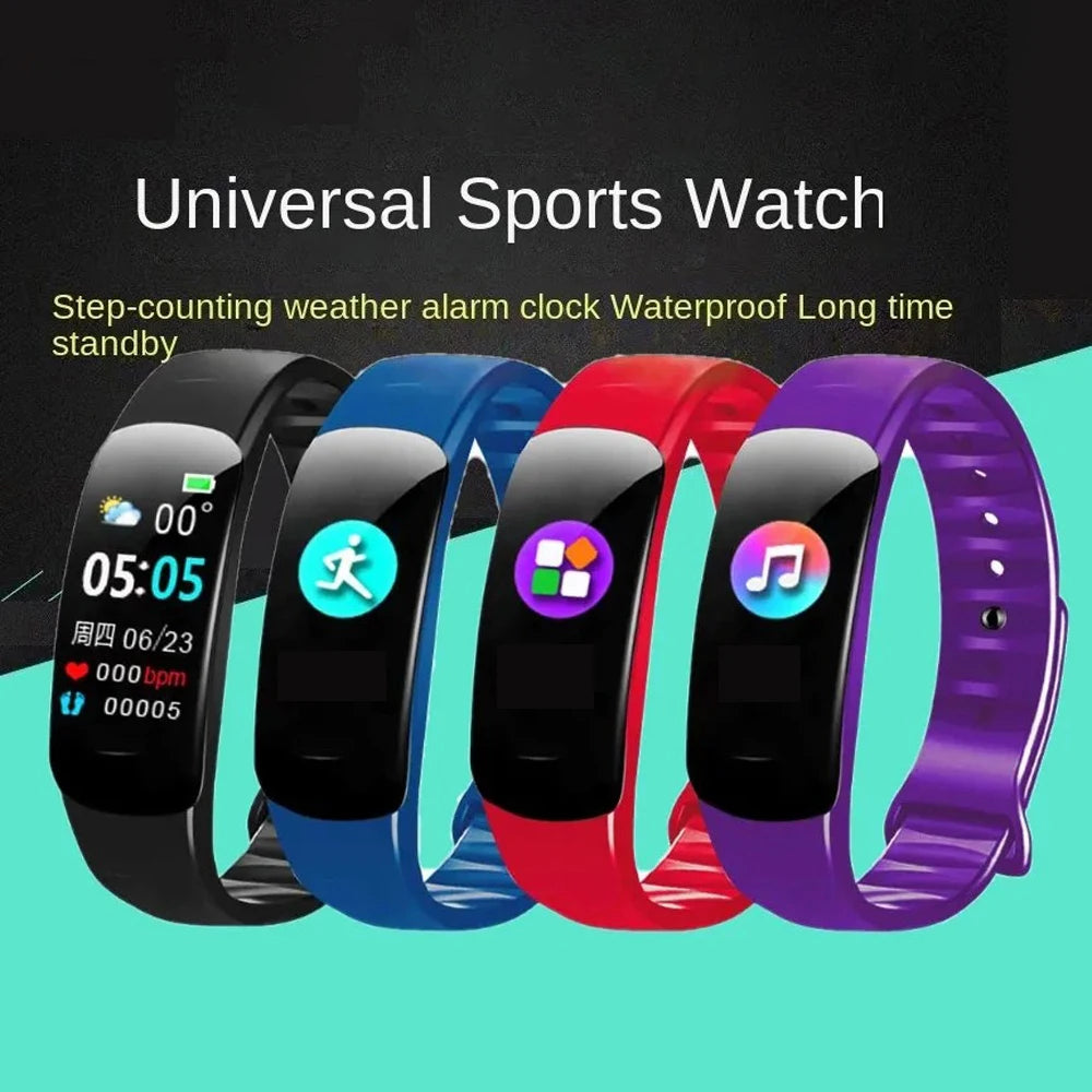 2024 C1 Plus Sports SmartWatch Heart Rate Blood Pressure Monitoring Waterproof Smart Bracelet Men Women Multi-function Watches