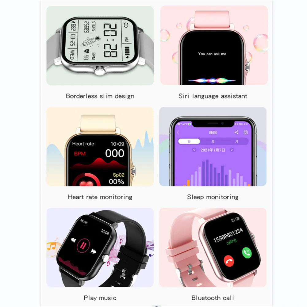 Y13 Smart Watch IP67 Waterproof Heart Rate Blood Pressure Blood Oxygen Sleeping Monitor Fitness Tracker Smartwatch