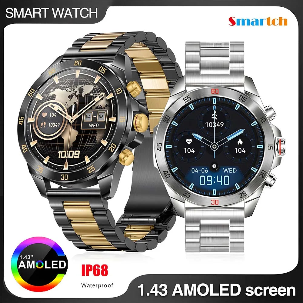 2024 New for Huawei Smart Watch Men AMOLED Screen Heart Rate Bluetooth Call Waterproof Outdoor GPS Smartwatchs for Huawei Xiaomi