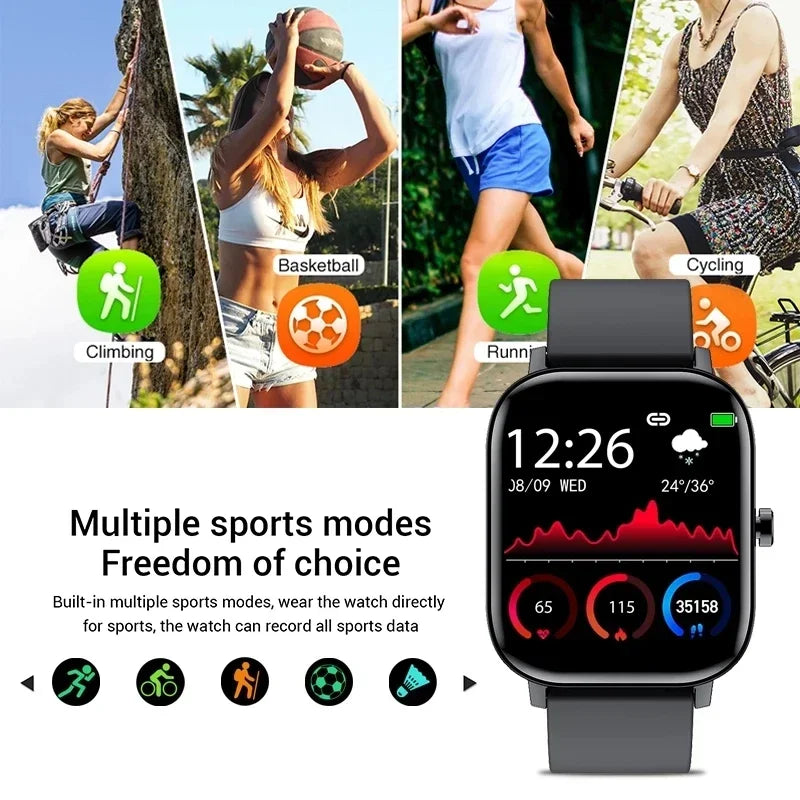 New smartwatch Men Women 2024 Bluetooth Call Sport Heart Rate Monitor 1.69 Inch Screen Smartwatch Customize Wallpaper Watches